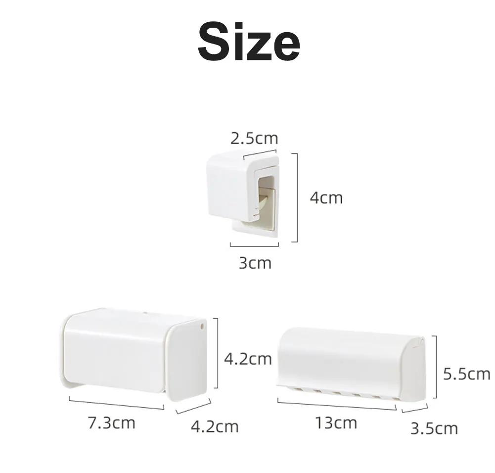 Punch-free Wall Toothbrush Holder Toothpaste Holder Toothpaste Storage Rack Toothbrushes Bath Organizer Bathroom Accessories