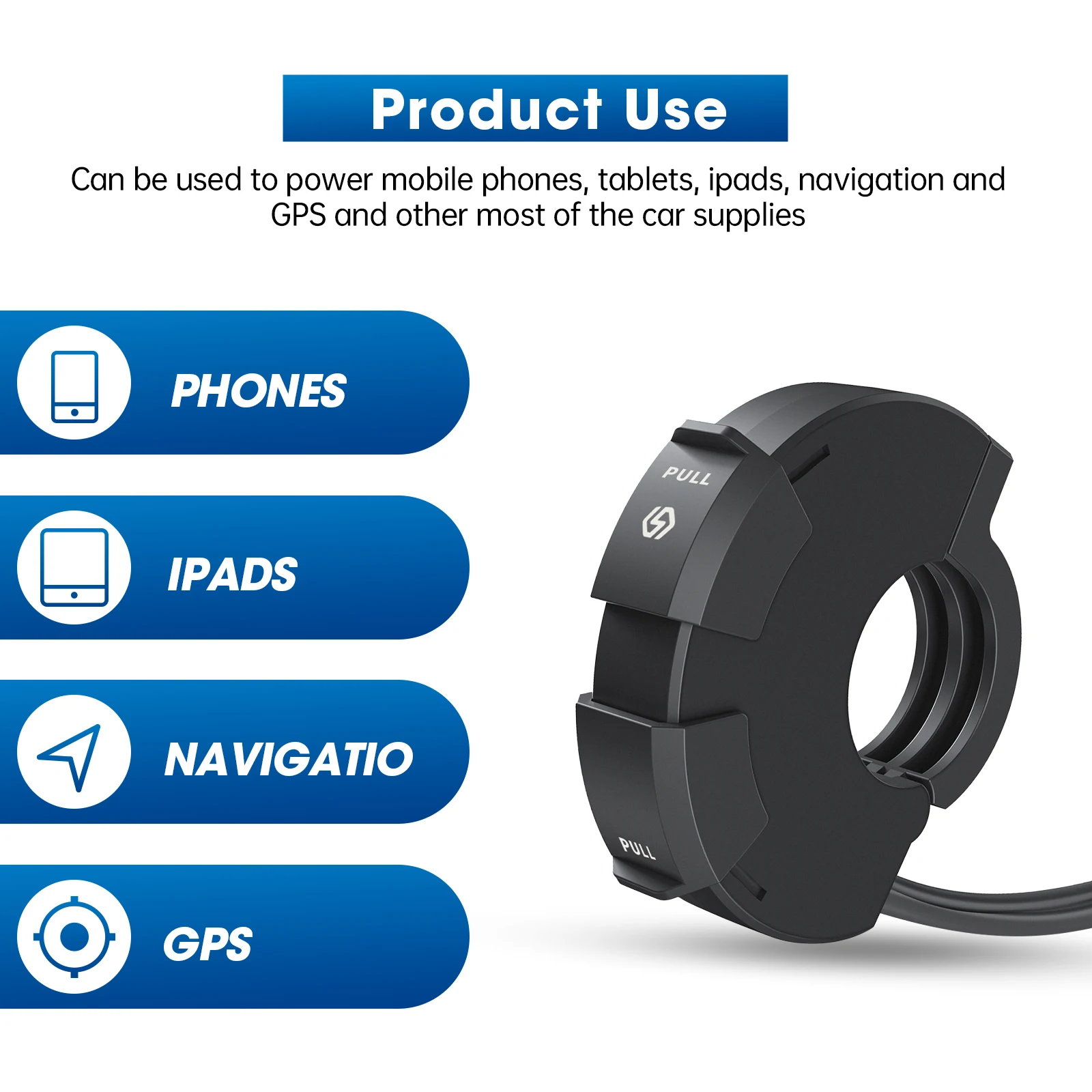 Mobile Phone Charger Motorcycle Handlebar USB Charger QC 3.0 Fast Charging 30W For Bike Moto Waterproof TYPE-C Charging Stand mobile phone charger