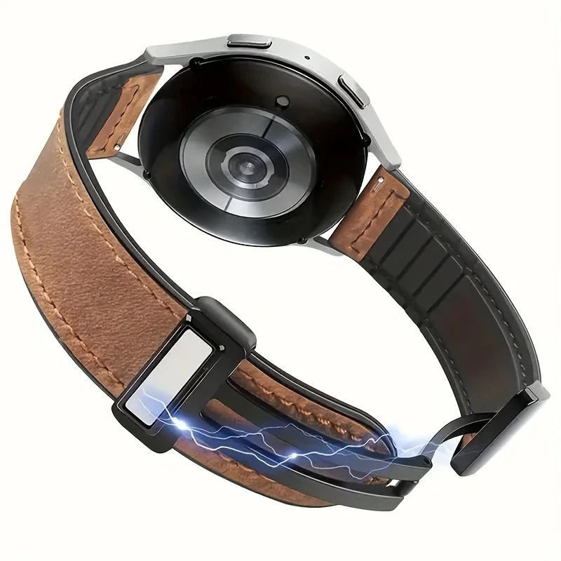 Versatile Leather-Silicone Hybrid Strap