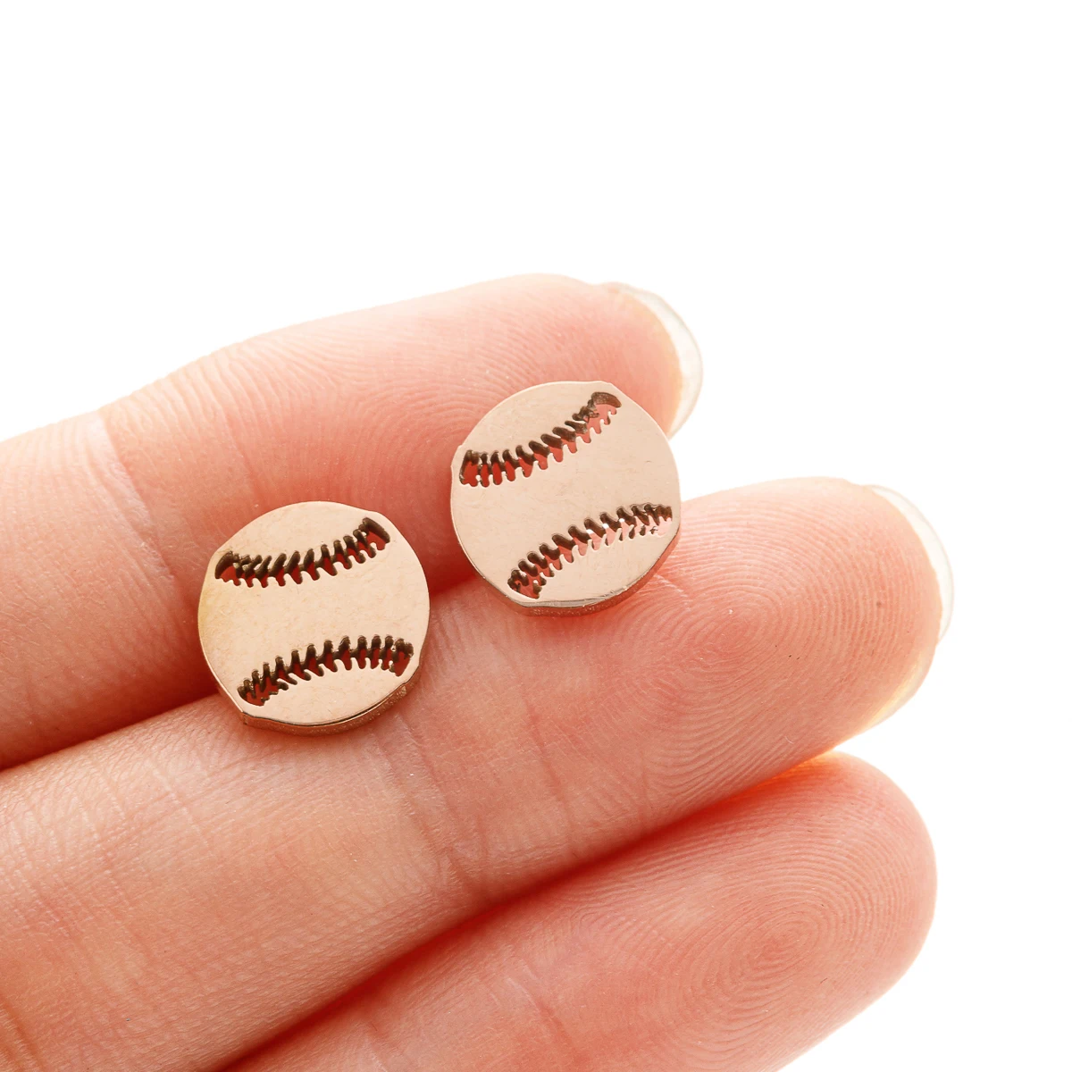 Shuang shuo trend ige Baseball Ohr stecker Ohrringe für Frauen Edelstahl Fußball Volleyball Softball Sport Ohrringe Schmuck Geschenk – Detail 9