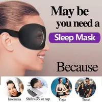 Tcare Breathable 3D Sleeping Eye Masks Cotton Padded Eyes Patch Light Blocking Use for School Home Office & Travel Beach Camping 2