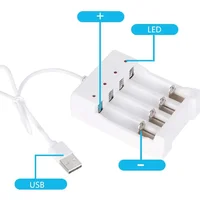 Universal USB 4 Slots Fast Charging Battery Charger Short Circuit Protection AAA and AA Rechargeable Battery Station 3