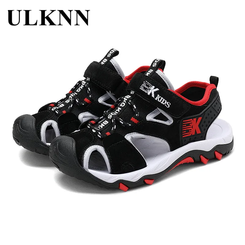 Children Sandals ULKNN BOY'S Closed-toe Sandals Summer Anti-slip Soft-Sole Young STUDENT'S Big Boy 12-Year-Old