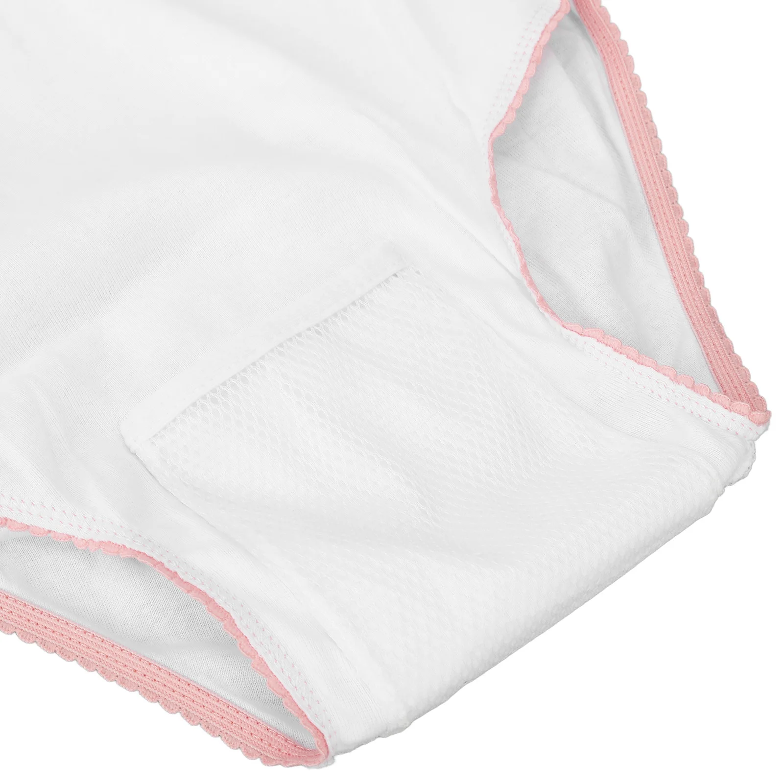 Women Period Panties Breathable Cotton Briefs Physiological Pants White L Size Leakproof Menstrual Mesh Underwear for Female 5