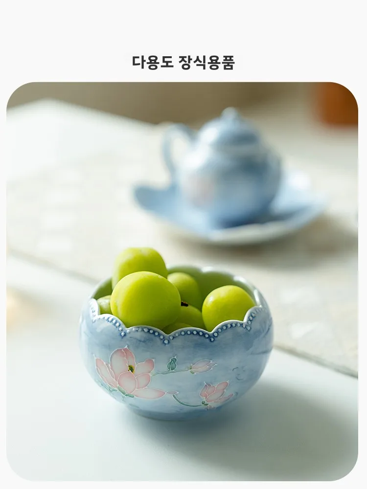수공예 세라믹 차이 물통 차 도구 액세서리 징웨이 매화 꽃잎 모양의 둥근 병 가정용