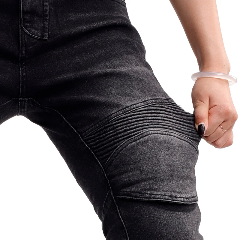 여성용 오토바이 블루진 오프로드 라이딩 팬츠, 여성용 보호 장비 02