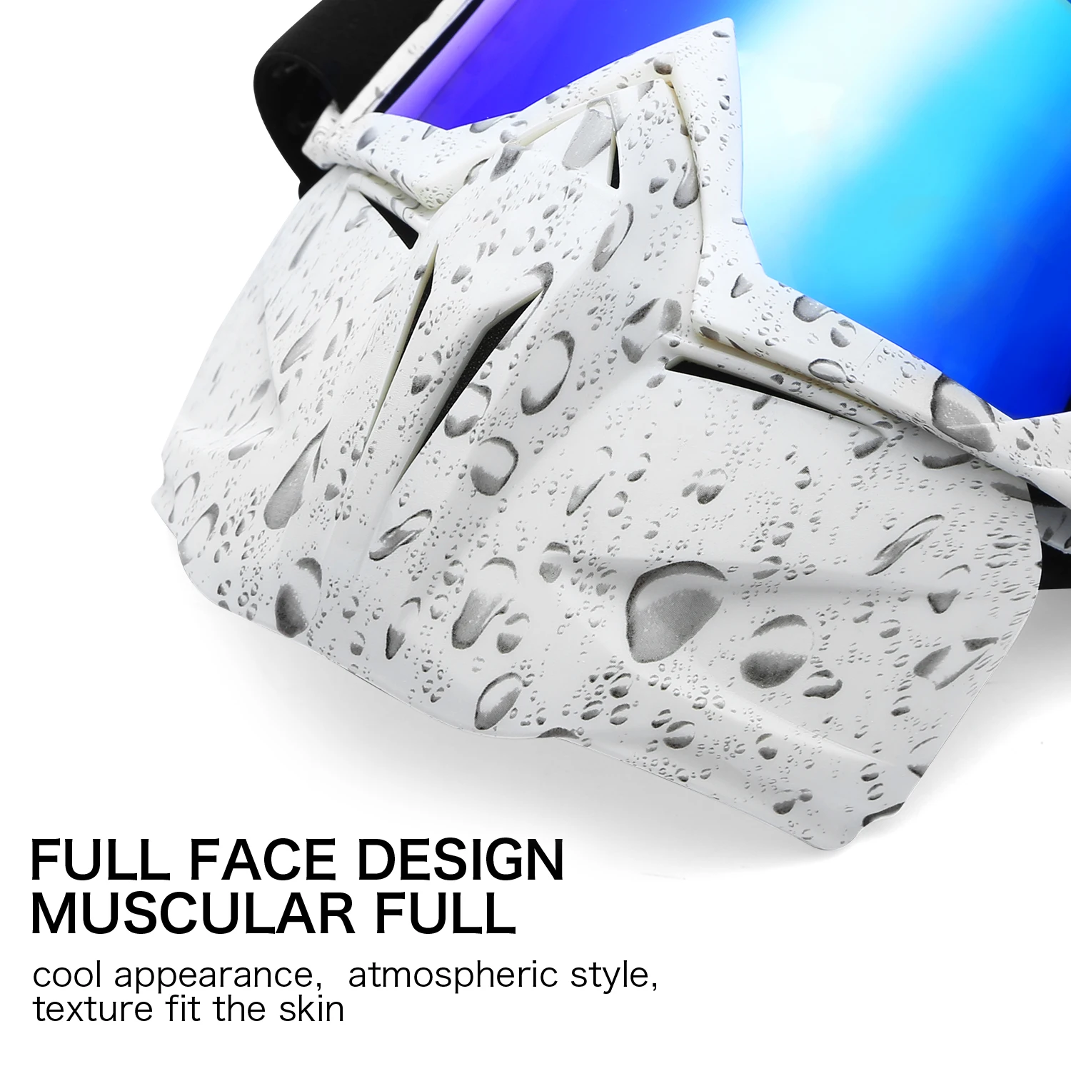 KUTOOK Skiing Snowboard Mask Winter Ski Glasses Face Mask Eyewear Snowmobile Goggles UV Protection Eyewear Windproof Snow Sports 3