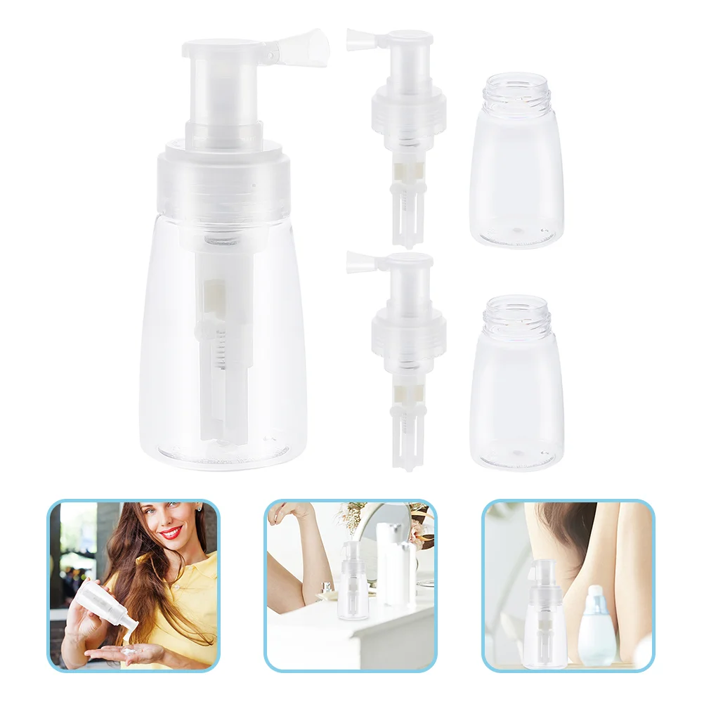 

3 Pcs Fine Mist Spray Bottle For Hair Talcum Powder Refillable Container Dispenser Barbershop Accessory Portable Empty Travel