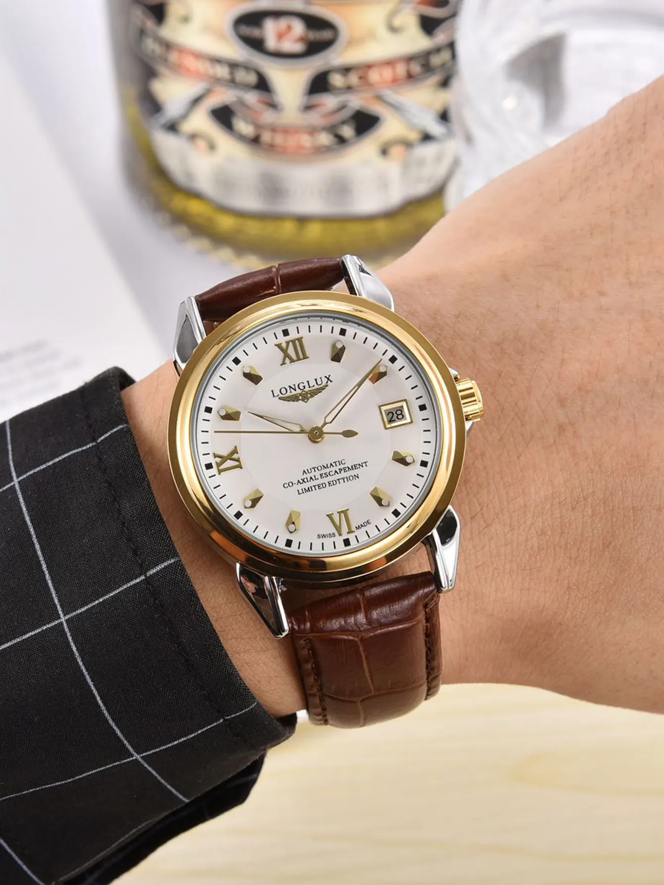 Orologio da uomo meccanico impermeabile di alta qualità, orologio da lavoro, orologio da uomo dal design distintivo e casual