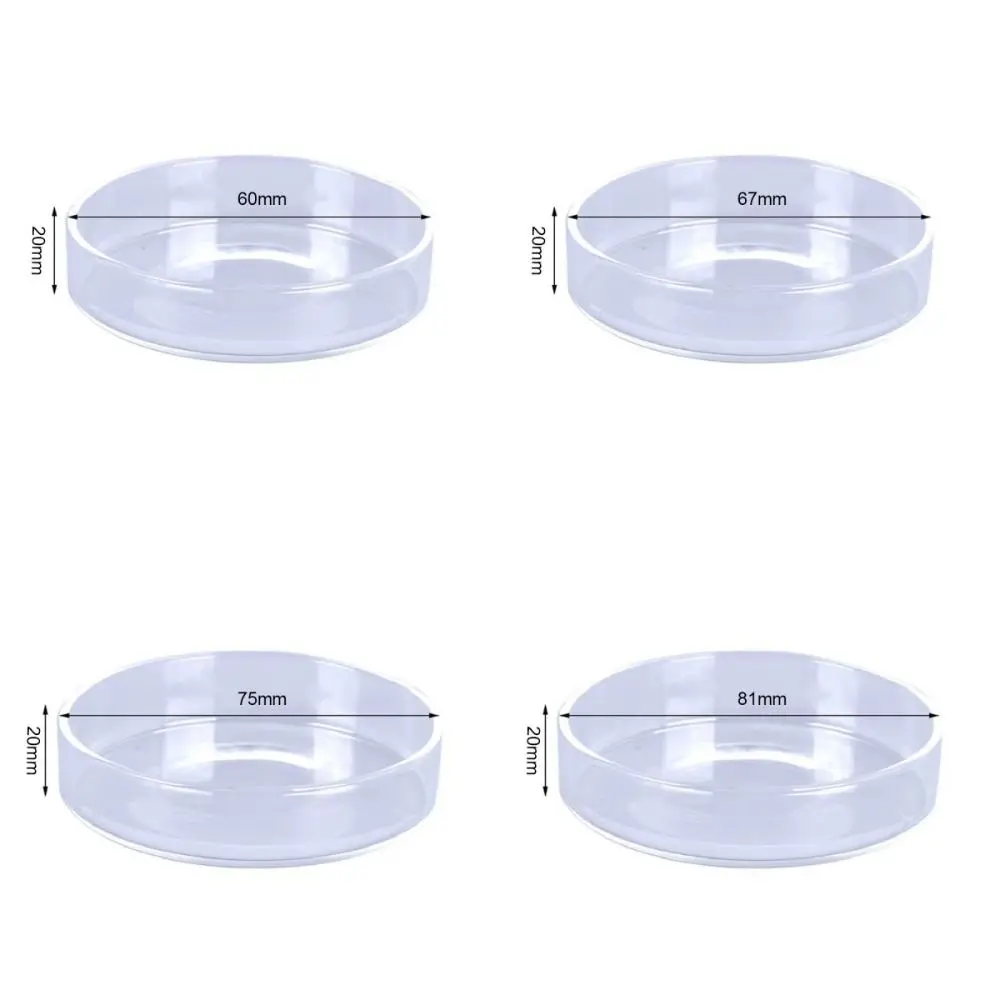 Glass Aquarium Feeding Bowl Transparent Round Tray Fish Tank Feeder
