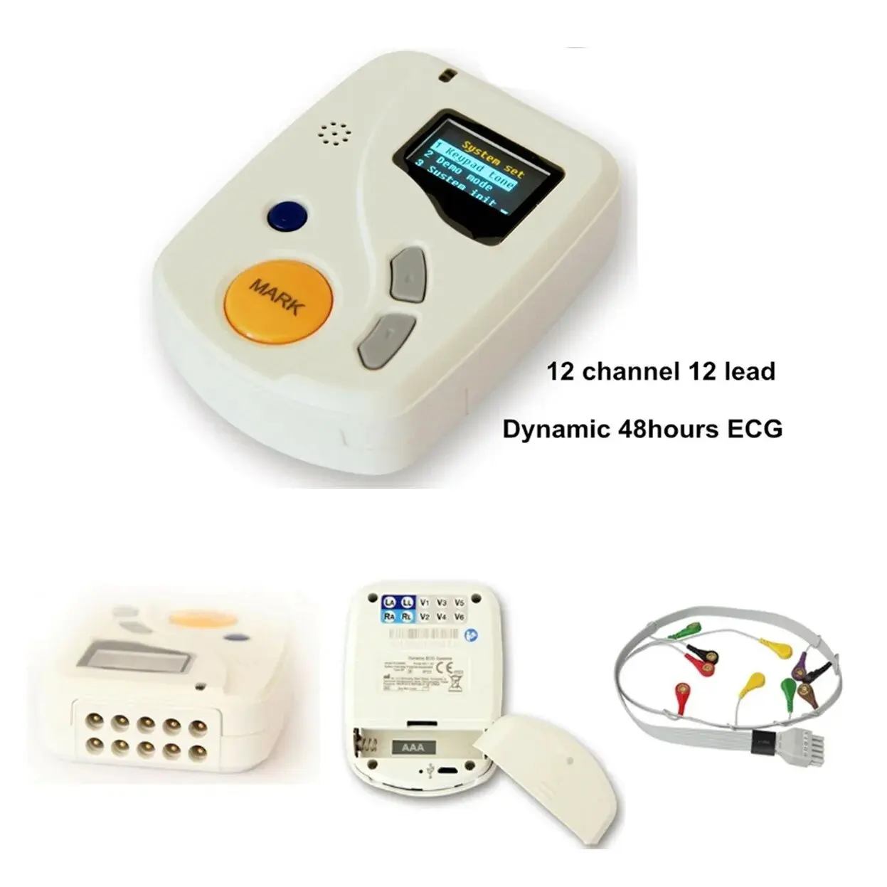 CONTEC Dynamic 12 Leads ECG Holter Systems 48 Hours Recorder,2GB Card,​Analyzer Software(Download Online) TLC6000