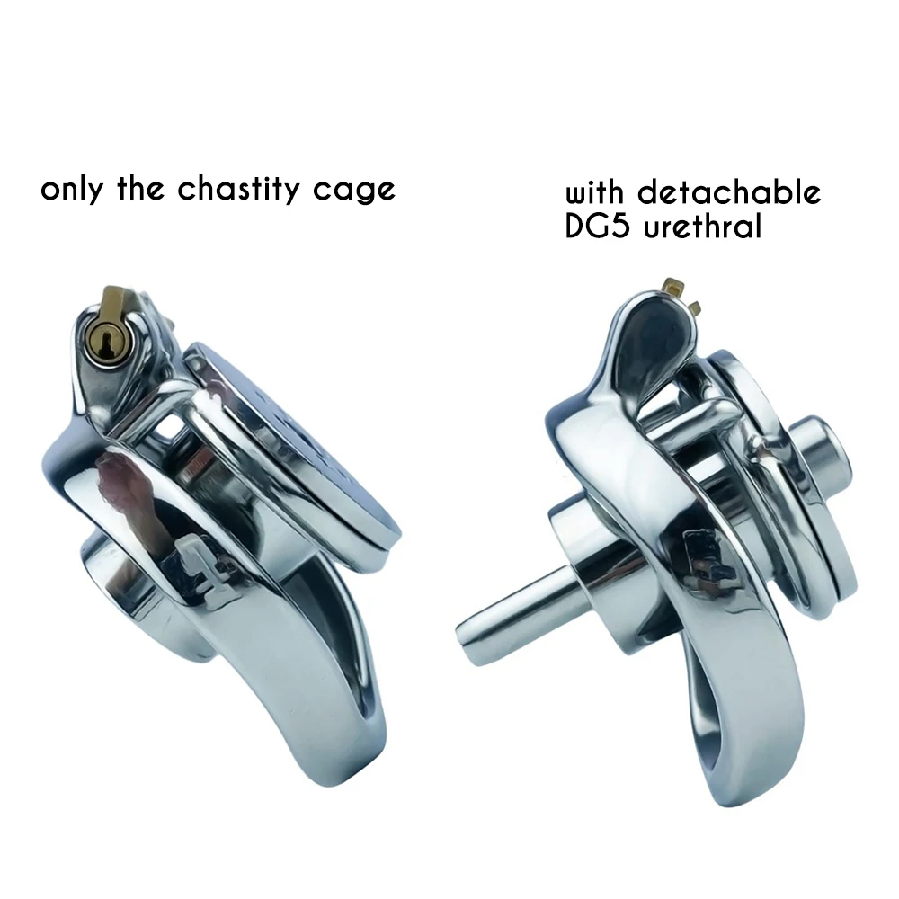 FRRK Cylinder Inverted Male Chastity Belt 정조대 Stainless Steel Cock Cage with Urethral Erotic Sex Toys For Men Metal Penis Rings penis chastity cage chastity lock sex toy chastity cage accessory penis cock ring