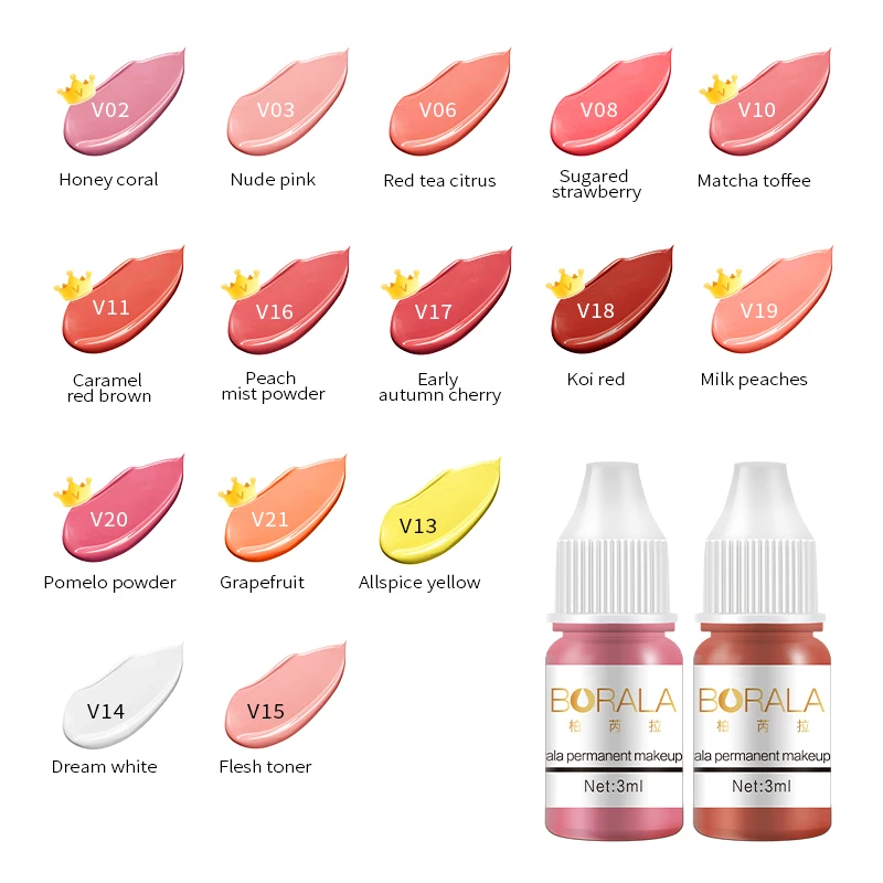 Henna Lip Tattoo Inks for Microblading Organic Semi Permanent Makeup Pigment Hypoallergenic PMU Ash Grey Eyebrow Tattoo Supplies tattoo ink tattoo ink pigment tattoo ink kit