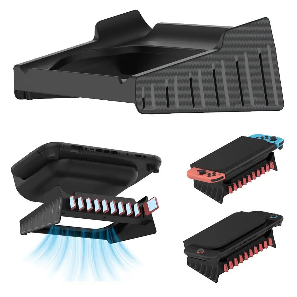 스위치 2, 스위치 OLED, 스위치 범용 홀더 베이스 스토리지 랙 (게임 카드 보관 기능 포함) 수평 스탠드 독 스탠드