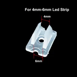 LED Strip Fixing Clips - Versatile Holder Connector Accessories - 100pcs (For 4mm - 6mm Strip)