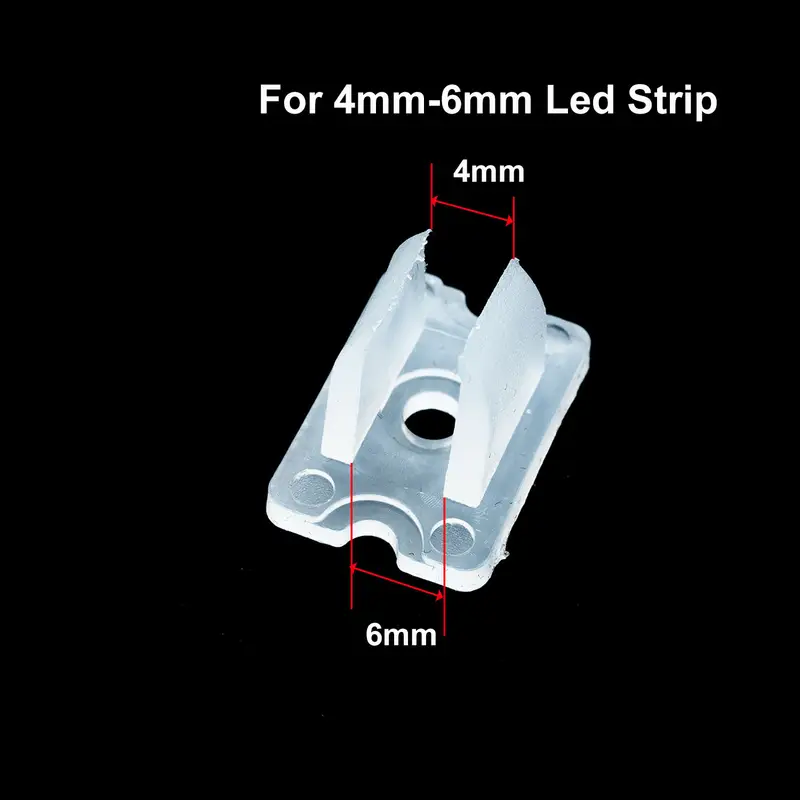 6mm 8mm 10mm 12mm LED Strip Fix Clips Holder Connector Accessories For Fixing 2835 Neon Light 220V Flexible COB Plastic Buckle - Image 2