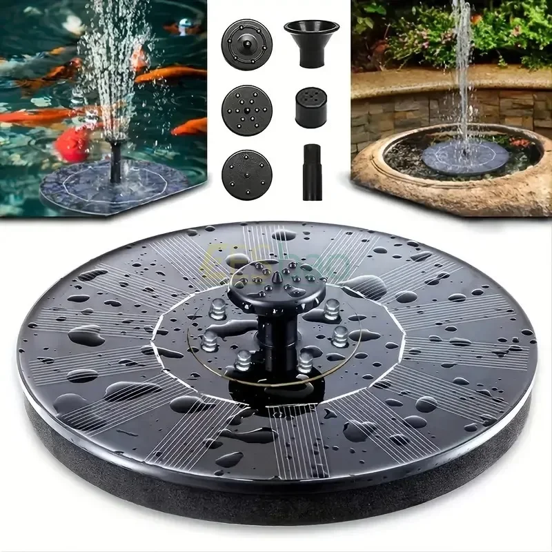 Mini Solar Fountain Pool Pond New Waterfall Fountain Garden Supplies Decoration Outdoor Solar Fountain Bird Bath 1W/1.4W
