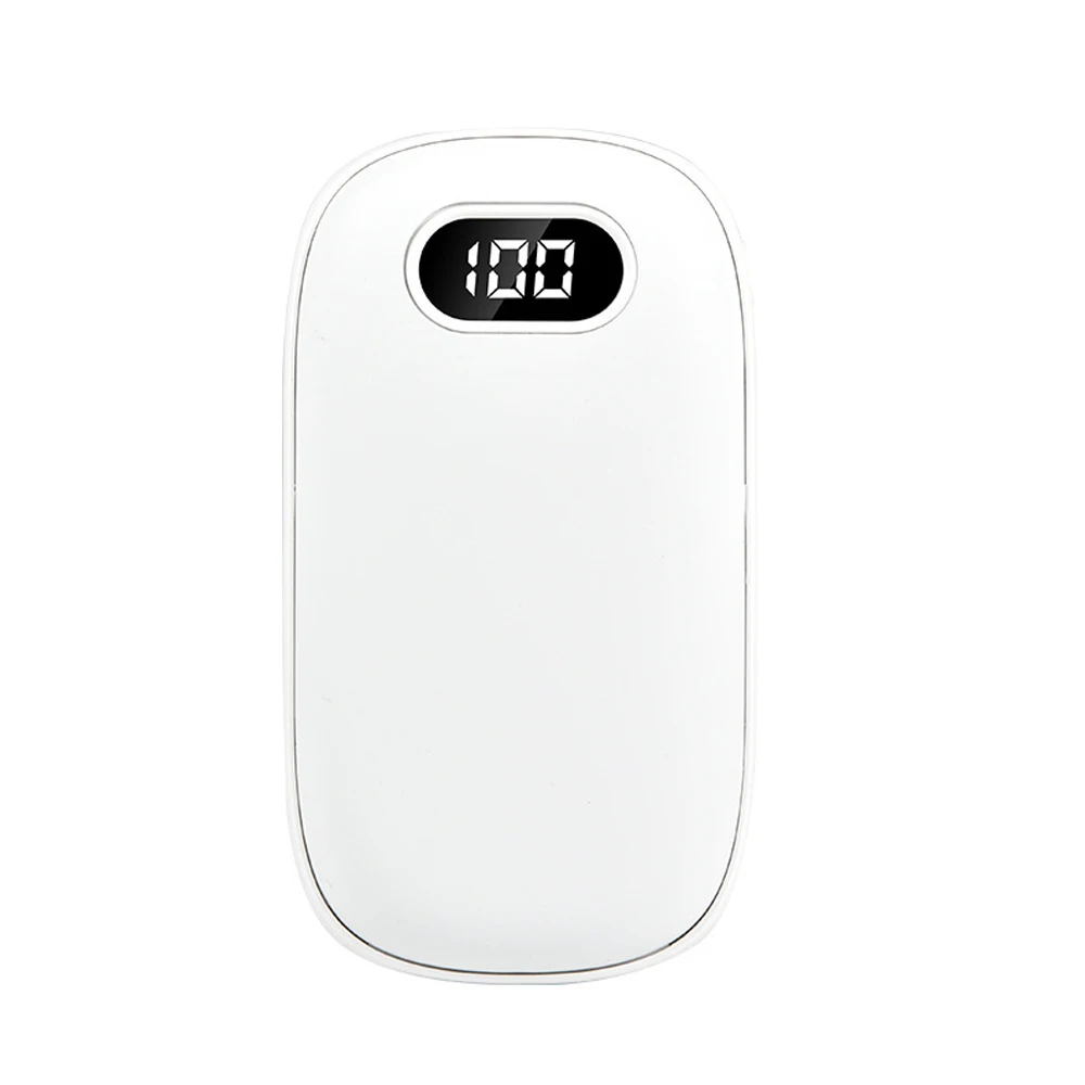 2-in-1 USB Hand Warmer Mobile Power Charging Hand Warmer Hot water Bag with Digital Display Rechargeable Electric Power Bank