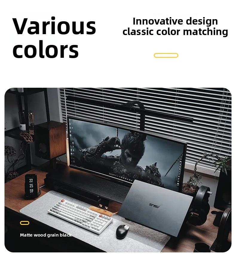 Z3 Modular Monitor Stand Premium Computer Riser for Ergonomic Workspace Modern Desk Organizer for Office Walnut/Black/White