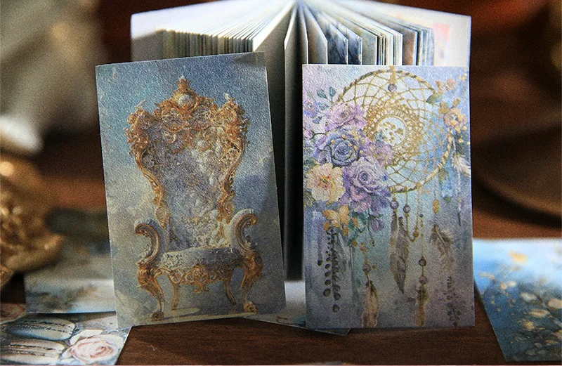 100 Stück/Buch Retro-Material Papier Ästhetik Scrapbooking DIY Dekorieren Journaling Vintage Briefpapier Ästhetische Pflanzen Manuskript – Detail 16