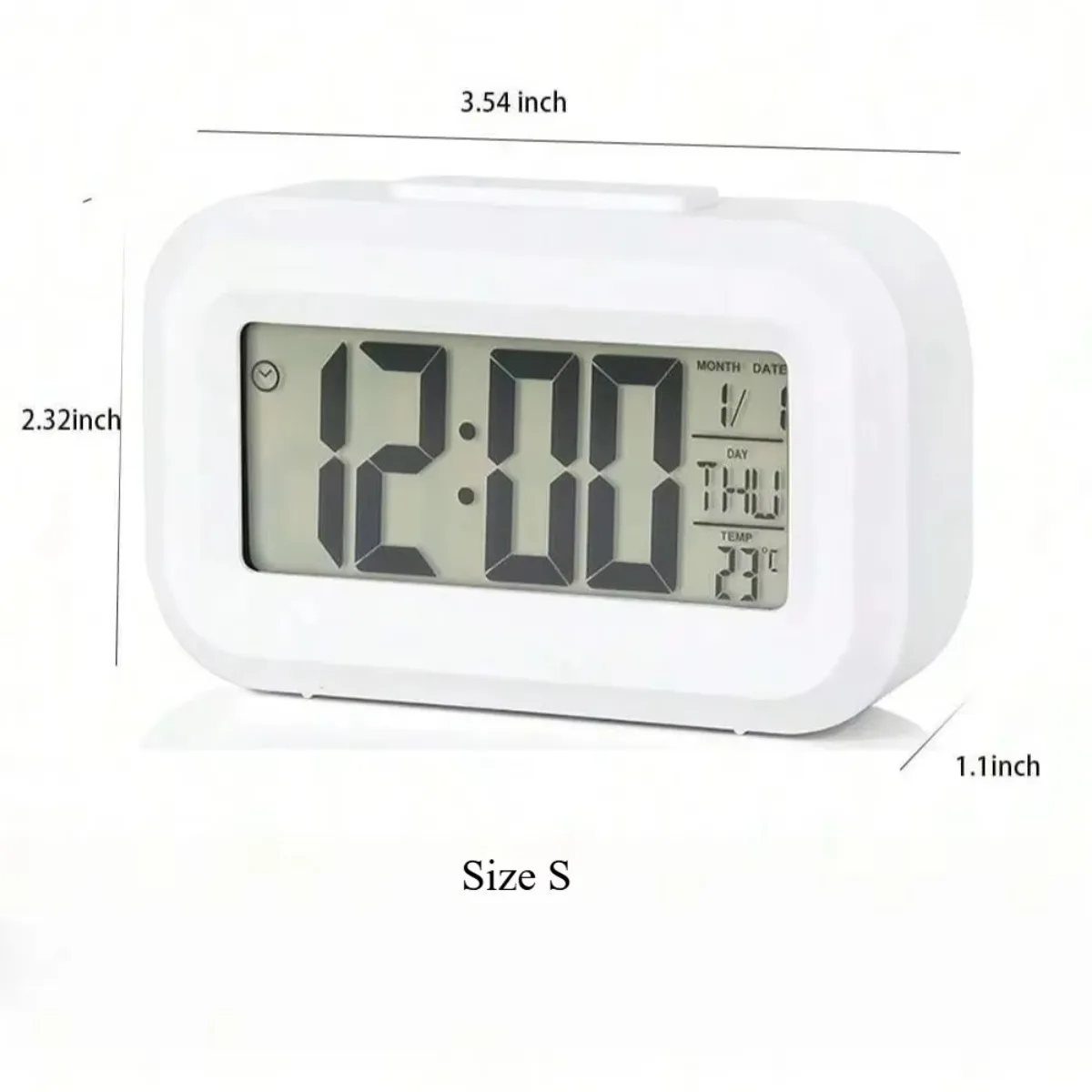 Compact LED Digital Alarm Clock with Backlight and Snooze Function