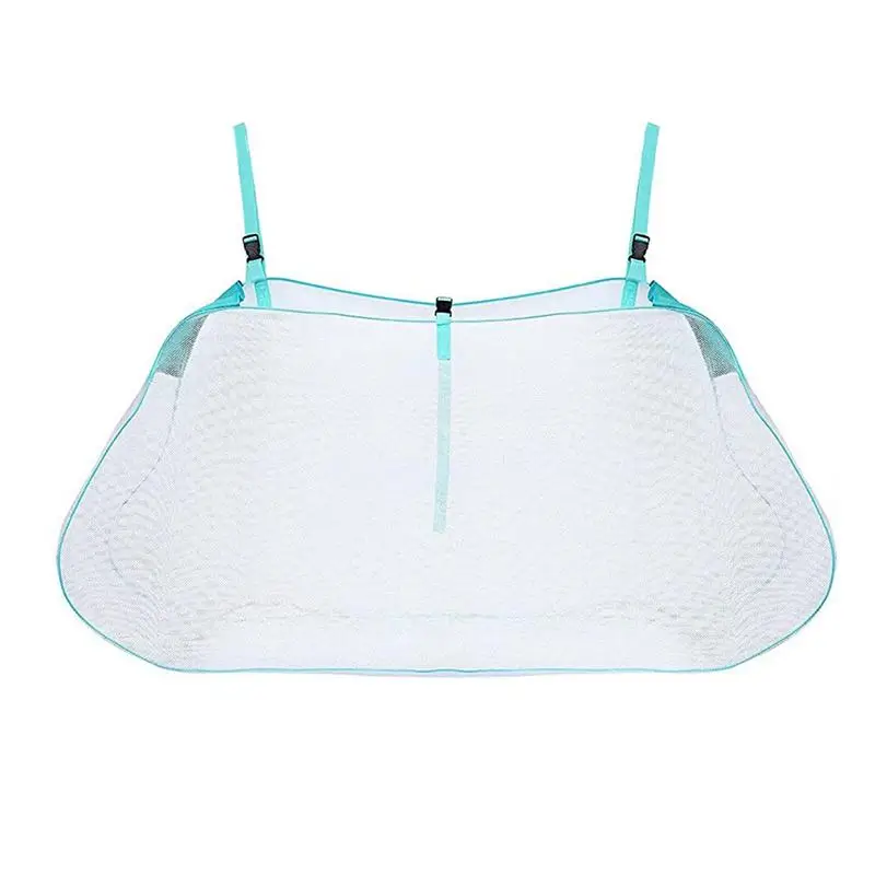 

Pool Float Storage Net Poolside Storage Basket Big Space Foldable Mesh Organizer Adjustable Strap For Yard Debris Quick Dry