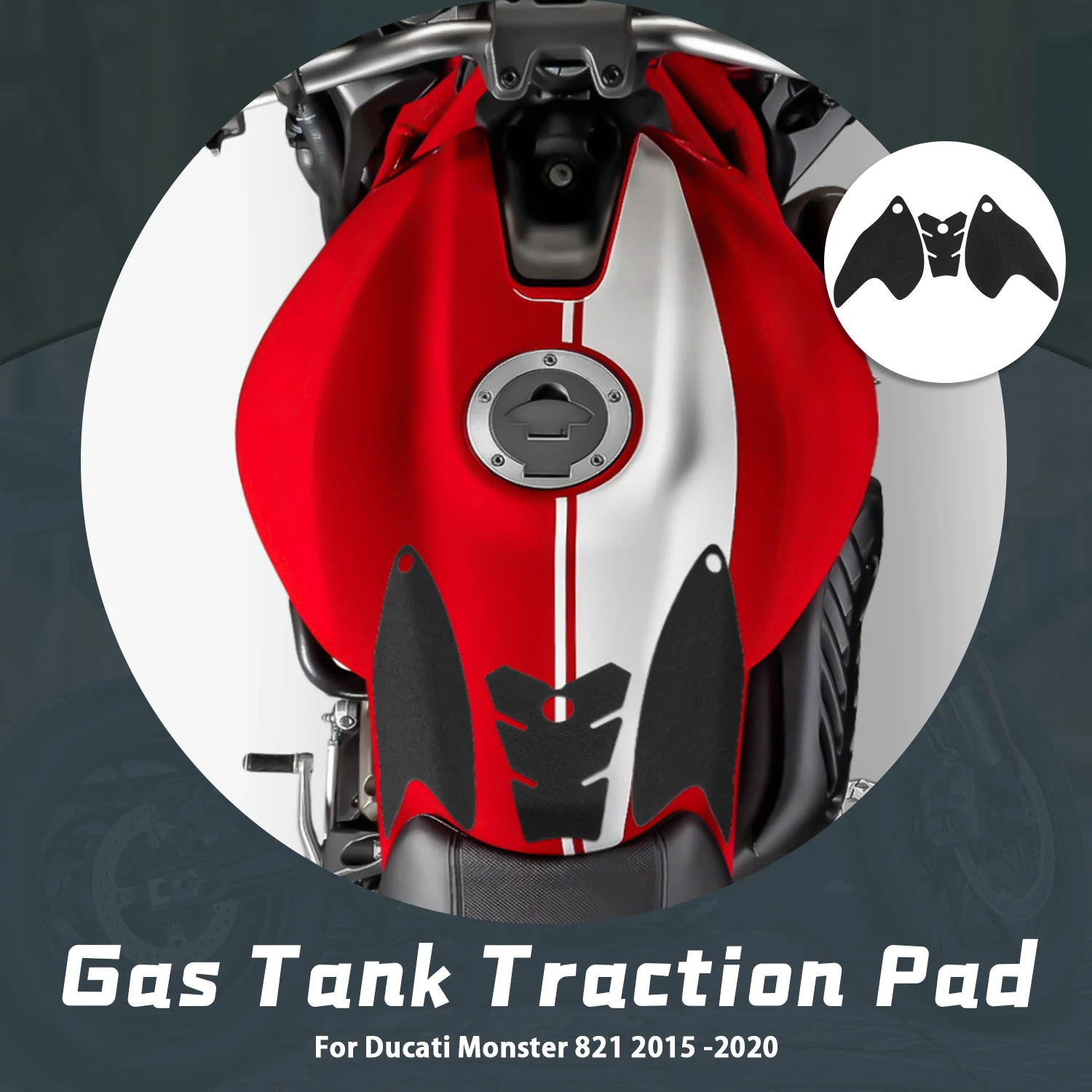 

Мотоциклетные Противоскользящие прокладки для топливного бака, Защитная Наклейка на колено для Ducati Monster 821, 2015, 2016, 2017, 2018, 2019, 20