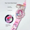 Unicorn Rotating Music Light Electronic Watch Children's Flip up Watch 1