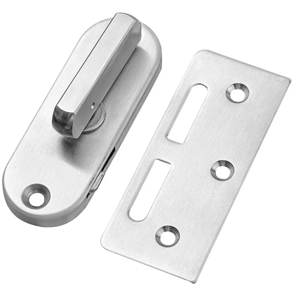 Door Gate Lock Hasp Pocket Sliding Hook Black Knobs Barn Locks for Bathroom Guide 304 Stainless Steel Latches