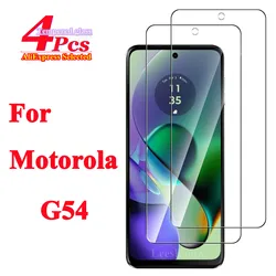 Premium Shatterproof Tempered Glass Screen Protector Film, 1/4 Pack for 4 piece (For Moto G54)