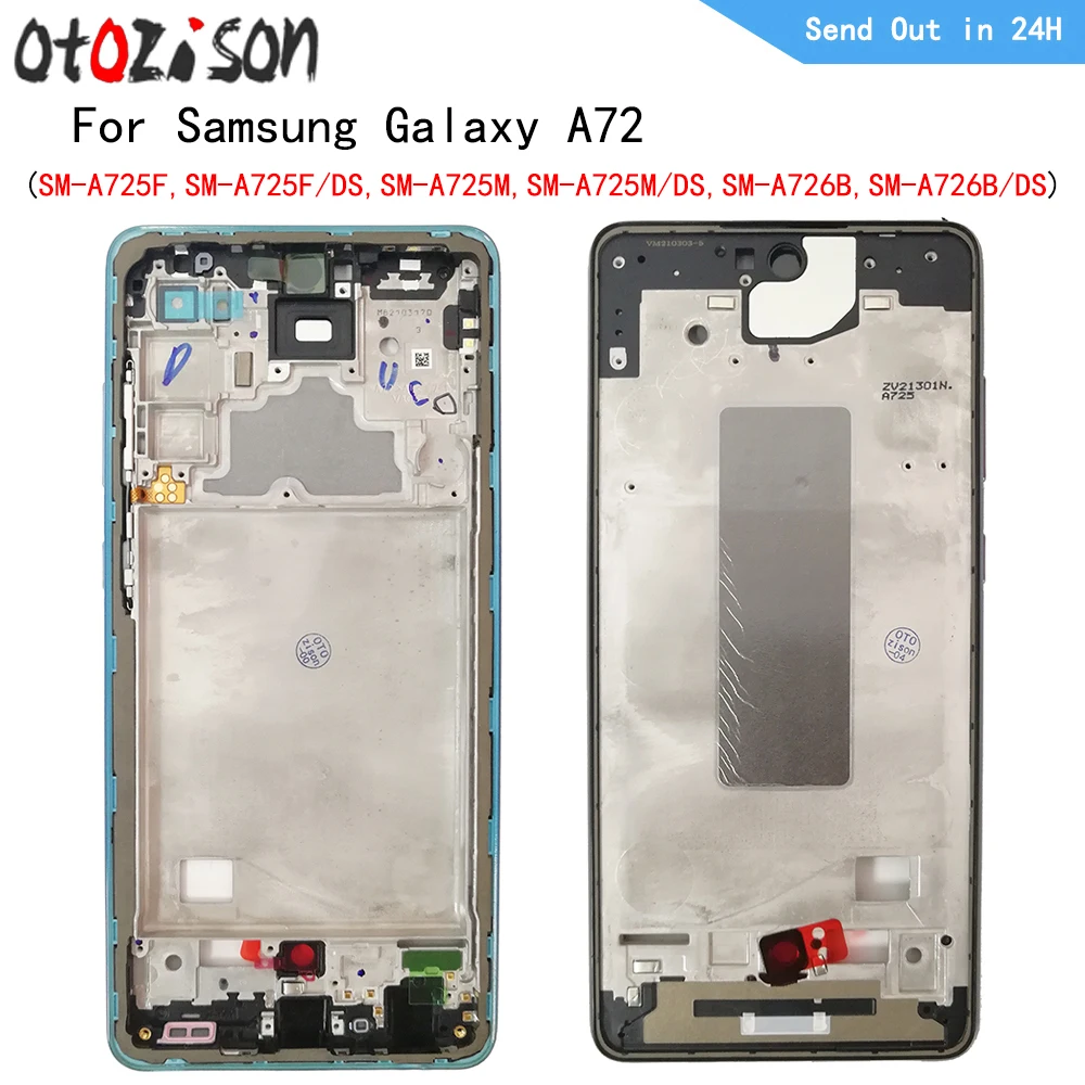 

Housing Middle Frame LCD Bezel Plate Panel Chassis For Samsung Galaxy A72 SM-A725F, SM-A725F/DS, SM-A725M, Phone Middle Frame