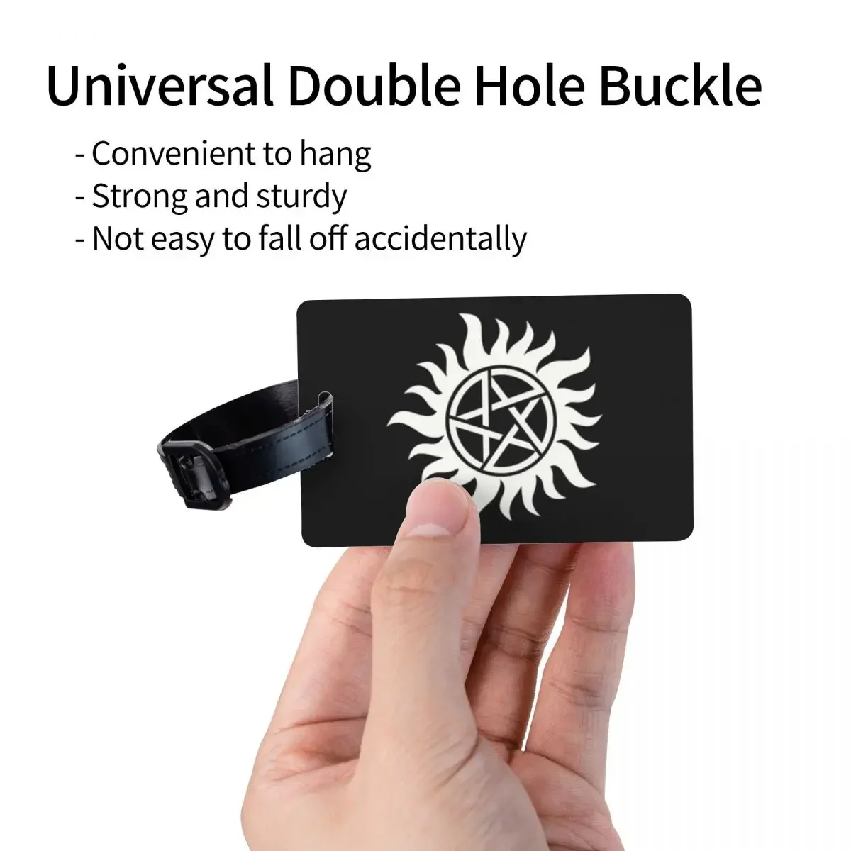 Supernatural Luggage Tag With Name Card Supernatural Winchester Dean Winchester Sam Cover ID Label for Travel Bag Suitcase 3
