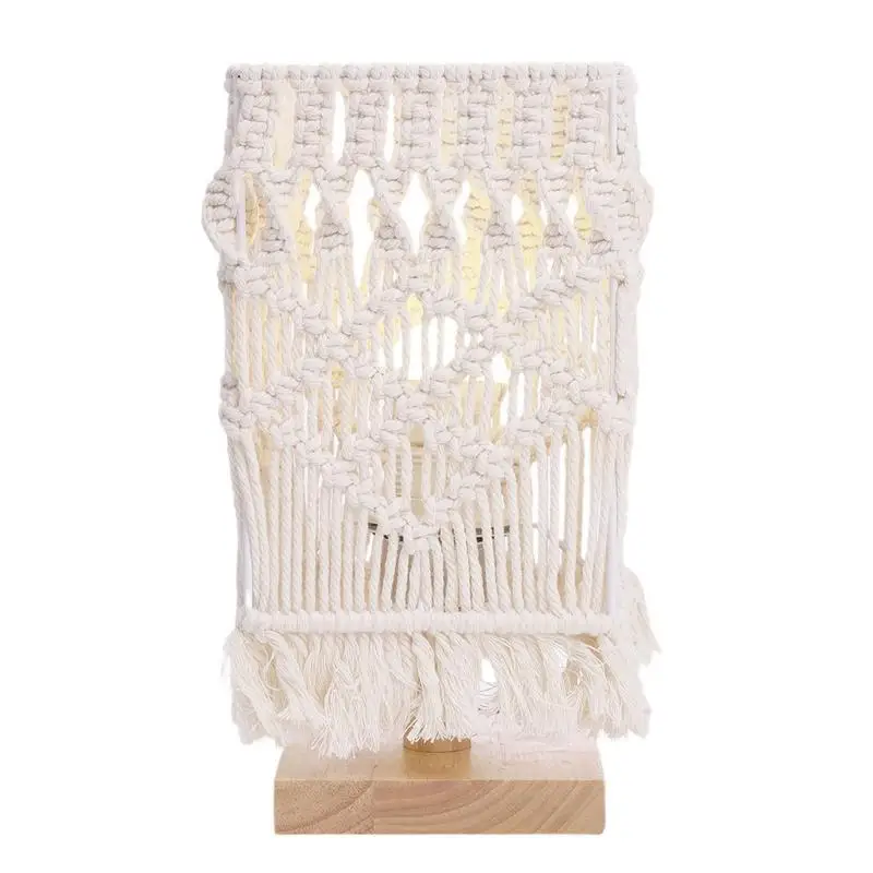 

Boho Light Fixture Handmade Macrame Boho Lamp Boho Nightstand Lamp Bedside Table Lamp Modern Unique And Stylish Boho Lamp For