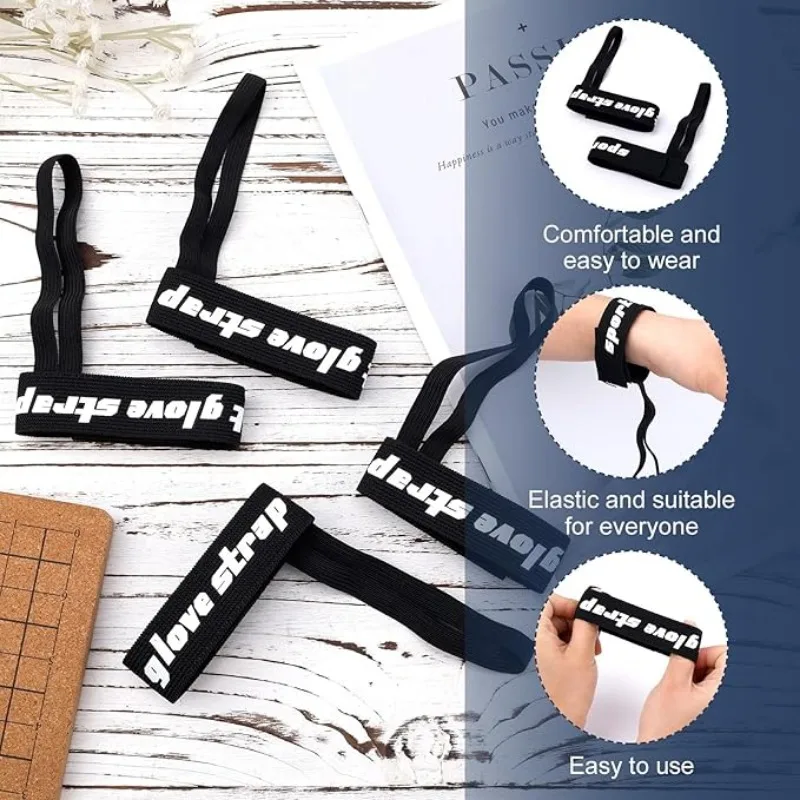 Skiing Sport Glove Straps Elastic Wrist Leash Glove Strap Handcuffs Glove Strap for Ski Snowboarding Mountaineering Accessories 5