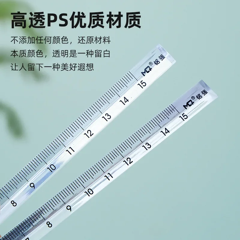 Triangle Ruler Straight Ruler 15cm /20 Cm Simple Transparent Triangular Straight Ruler Kawaii Tools Stationery Cartoon Drawing Gift Office School Measuring