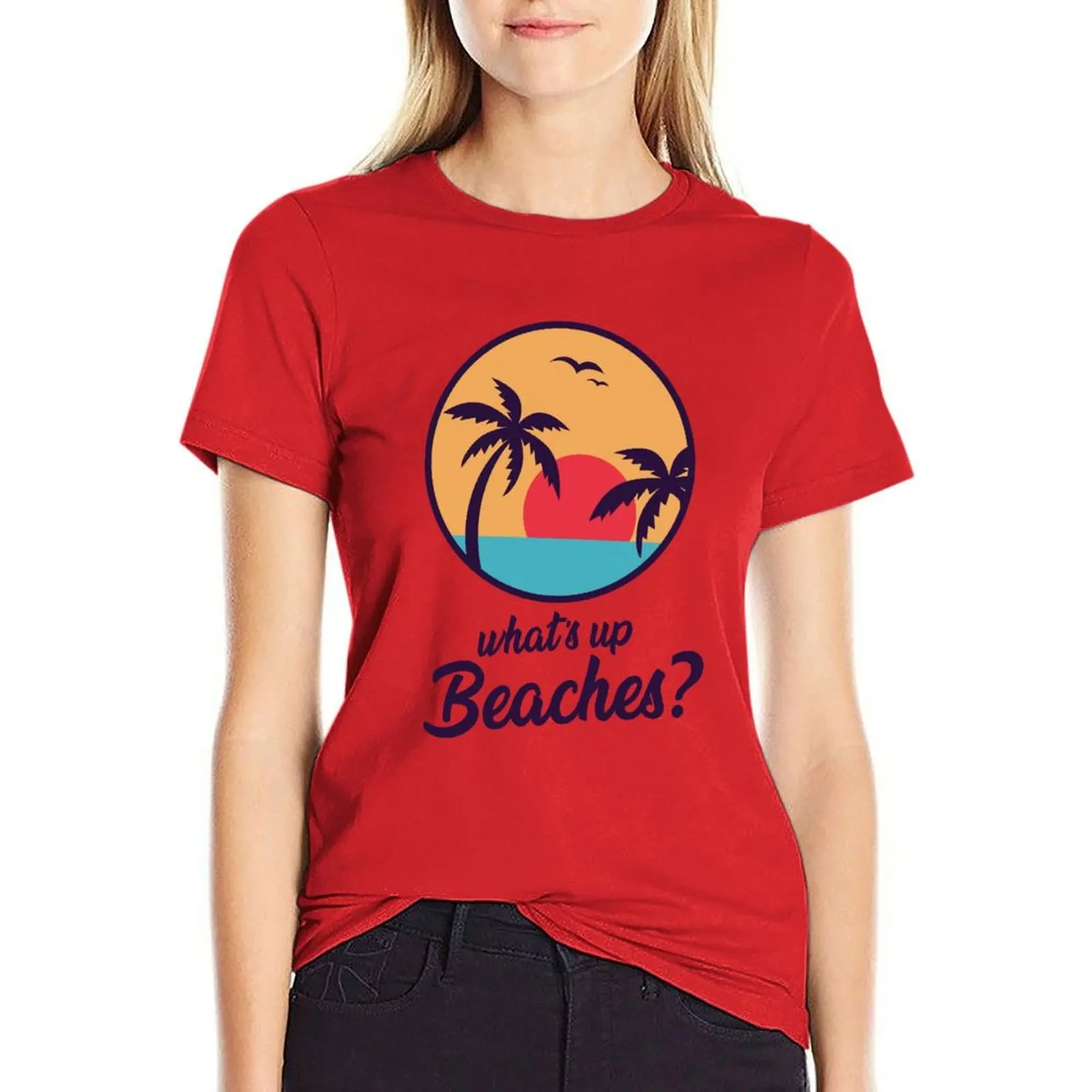 Whats Up Beaches T-Shirt Abbigliamento Primaverile Donna 2024 T Shirt Donna Ariat Shirts For Women
