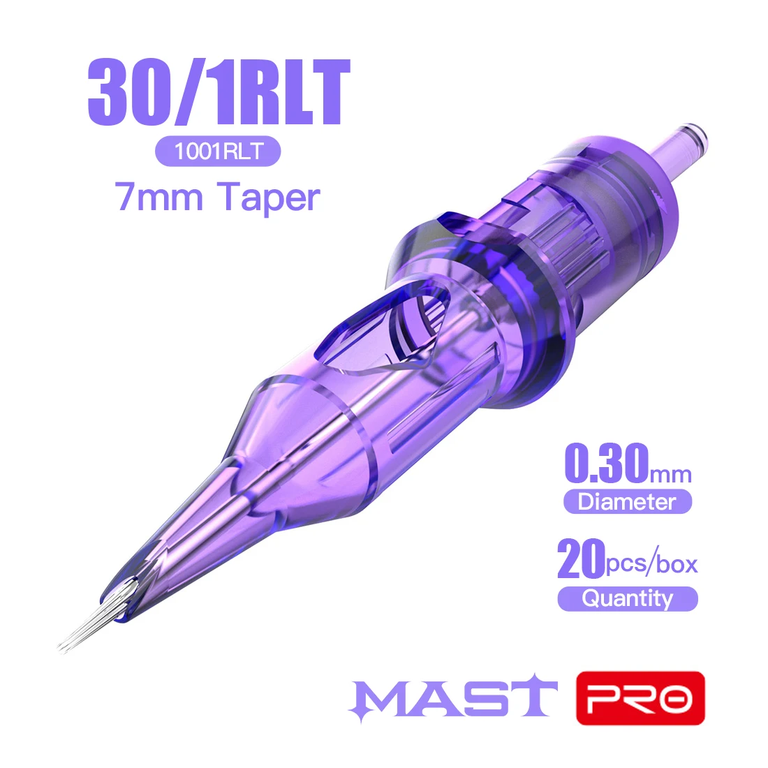 Mast Tattoo PRO RLT 08/10/12 Taper 7mm Sterilized Tattoo Cartridge Needles Supply Makeup Permanent Round Liner 0.35/0.30/0.25mm