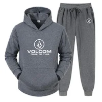 Men's VOLCOM Spring and Autumn Outdoor High Quality Hoodie Set, Sports Mountain Hoodie, Fashion and Leisure 2