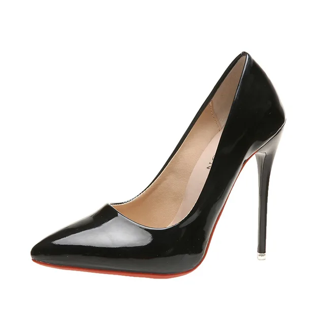 Women's Patent Stiletto Pumps - Pointed Toe Elegant Formal Heels