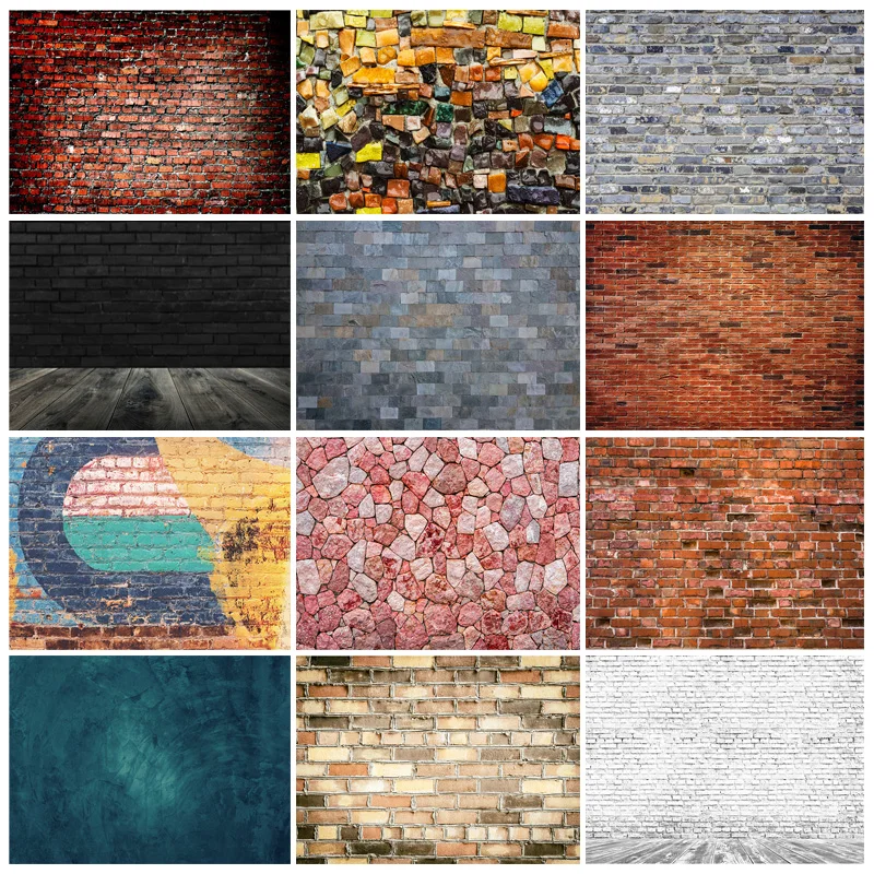 

SHENGYONGBAO Vintage Brick Wall Backdrop Vinyl Photography Backdrops Photographic Background For Photo Studio Props 210327CAZ-04