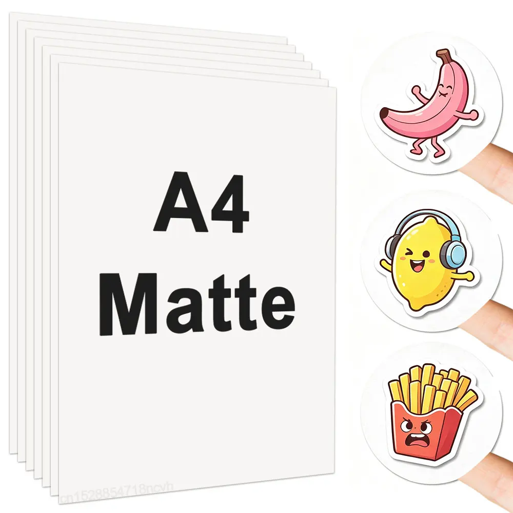 Clear Printable Vinyl Sticker Paper - A4 Inkjet DIY Self-Adhesive Sheets