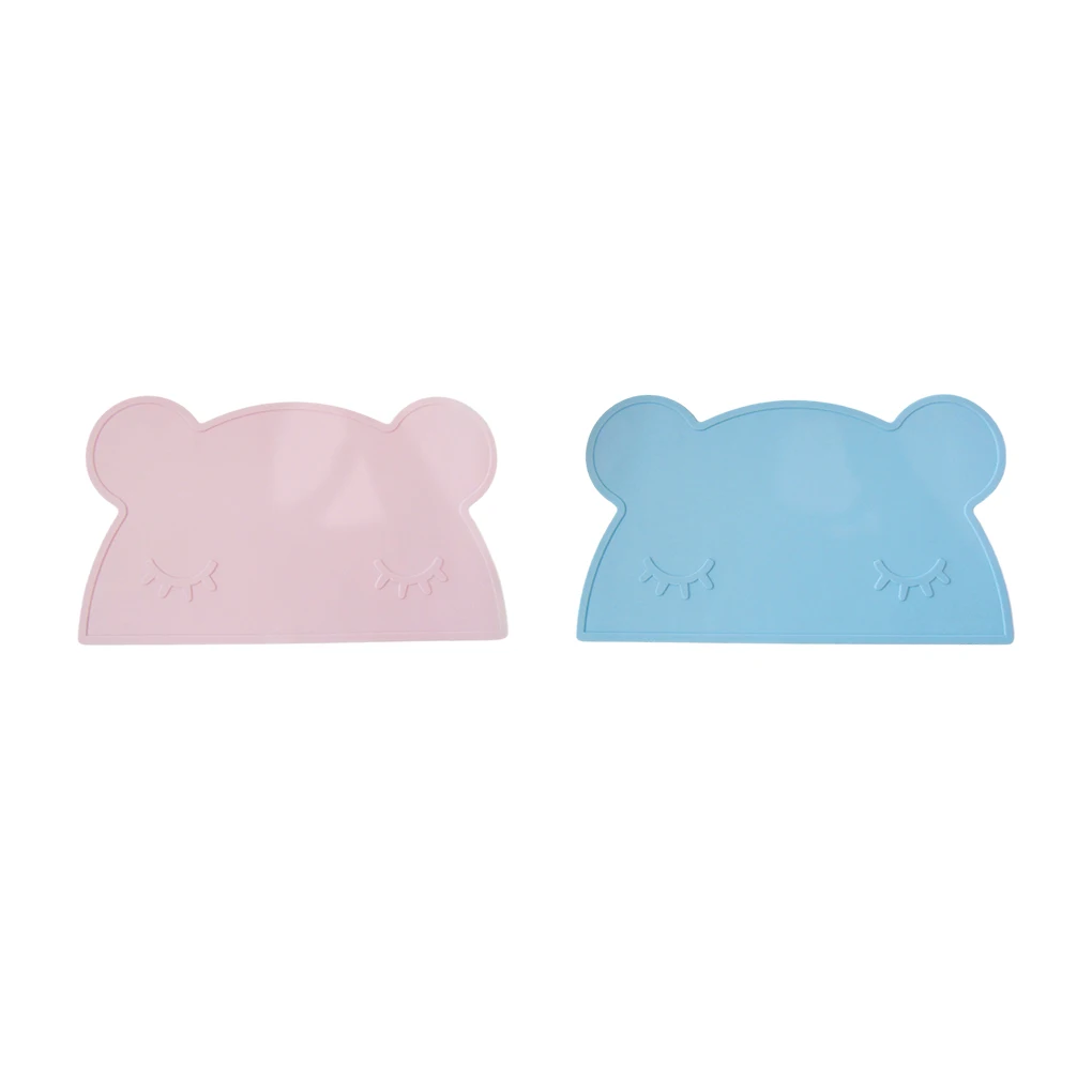 

2pack lot Anti-Slip Silicone Placemat For Dining Easy To Clean Wear-Resistant Silicone Placemats