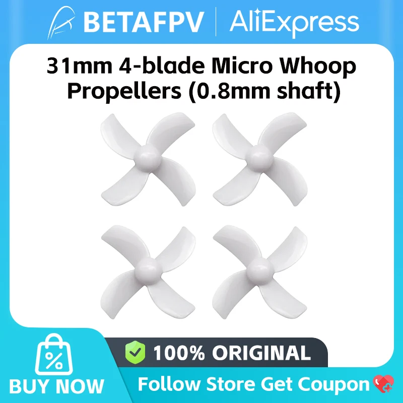 12Pairs Gemfan 31mm 1220 1.2X2X4 4-Blade PC Propeller 0.8mm 1mm for RC FPV Freestyle Tinywhoop Micro Drone DIY Parts Mobula6