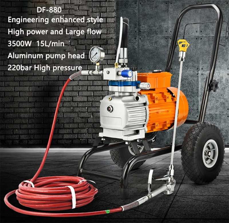 Electric high pressure airless Spraying machine Latex paint/Emulsion paint Sprayer Wall/ships/steel strcuture/workshop Spraying