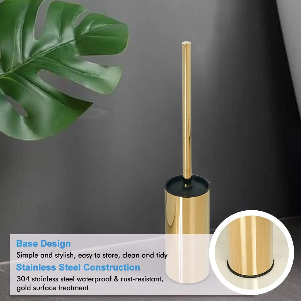 Toilet Brush Holder Floor-standing Bathroom Cleaning Brush Toilet For Cleaning Storage Space Stainless Steel Clean Tools