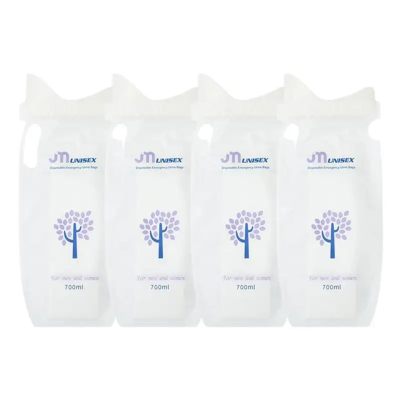 

4 шт., портативные мочеиспускающие пакеты, 700 мл