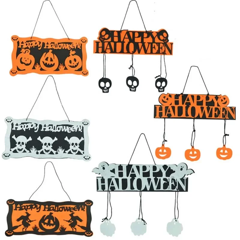 

Halloween Wooden Pumpkin Wooden Board Plaque Outdoor Door Wall Decor Halloween Party Decoration Kids Toy Retro Style Decoration