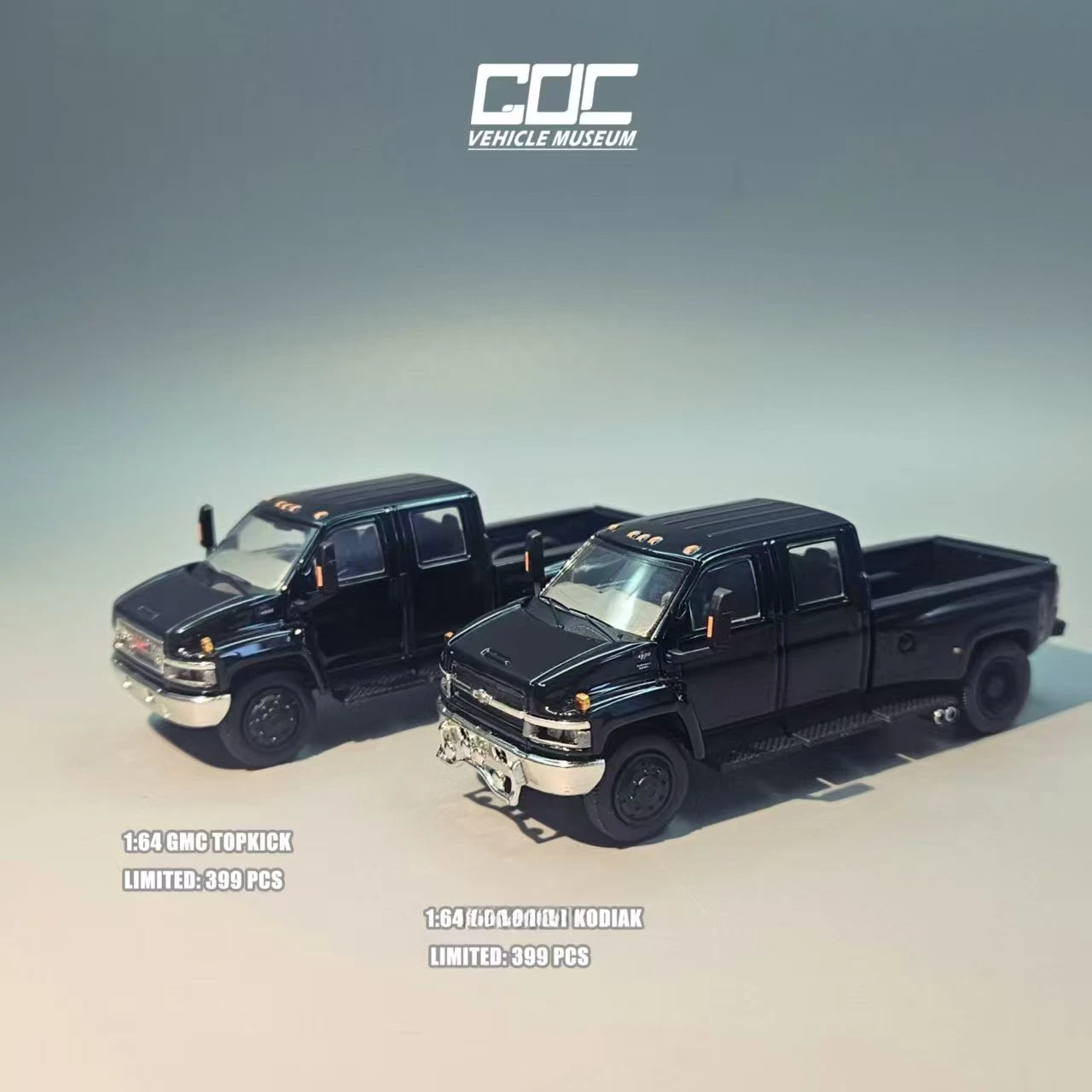 GOC 1/64 Scale GMC TOPKICK Pickup Black Diecast Car Model