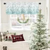 ZEDLIYU Valances for Windows Kitchen Living Room Small Window Valance Ombre Geometry Teal 1 Panel 4