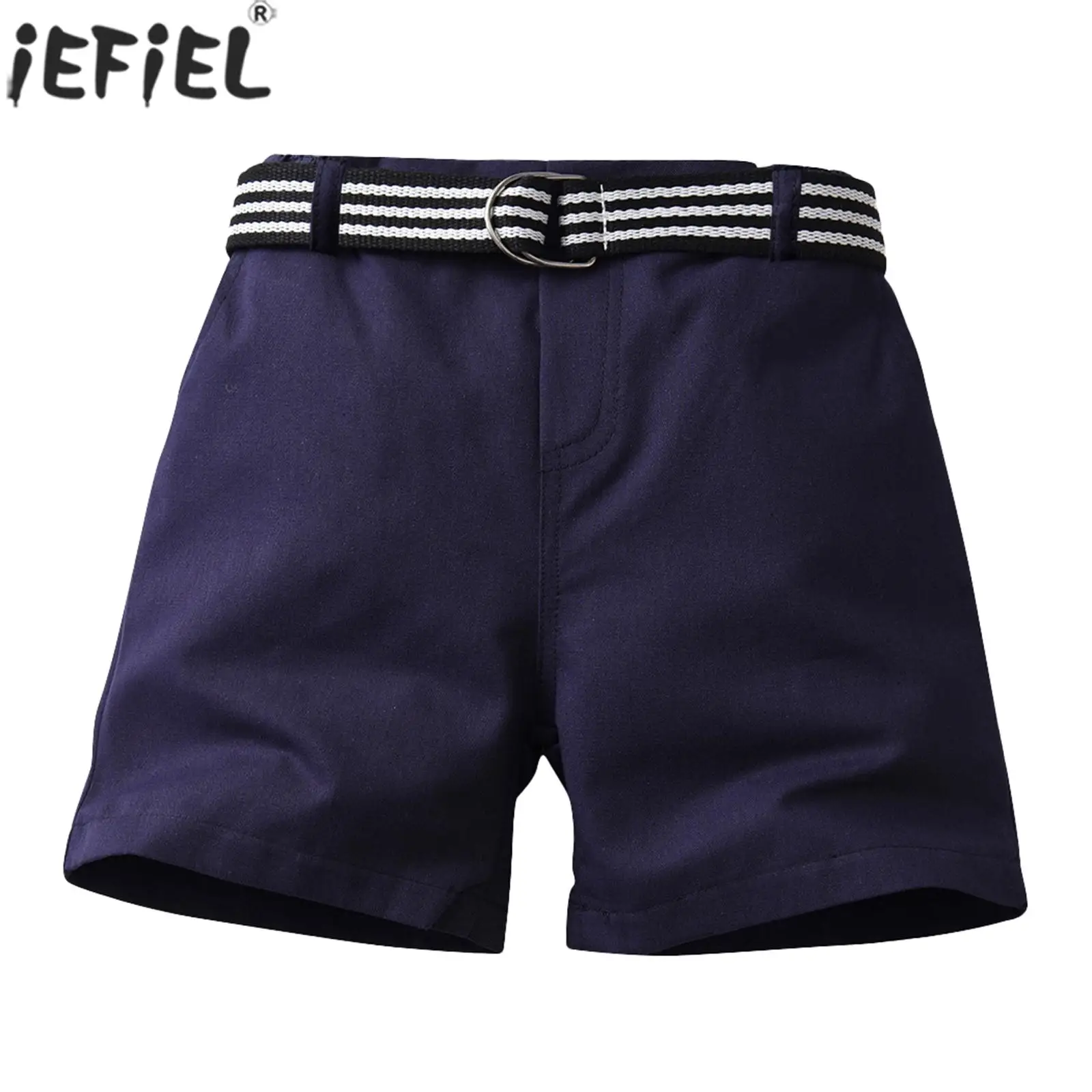 

Летние детские брюки в стиле преппи с ремнем для мальчиков, школьная повседневная одежда, одежда для отдыха, официальная одежда для вечеринки